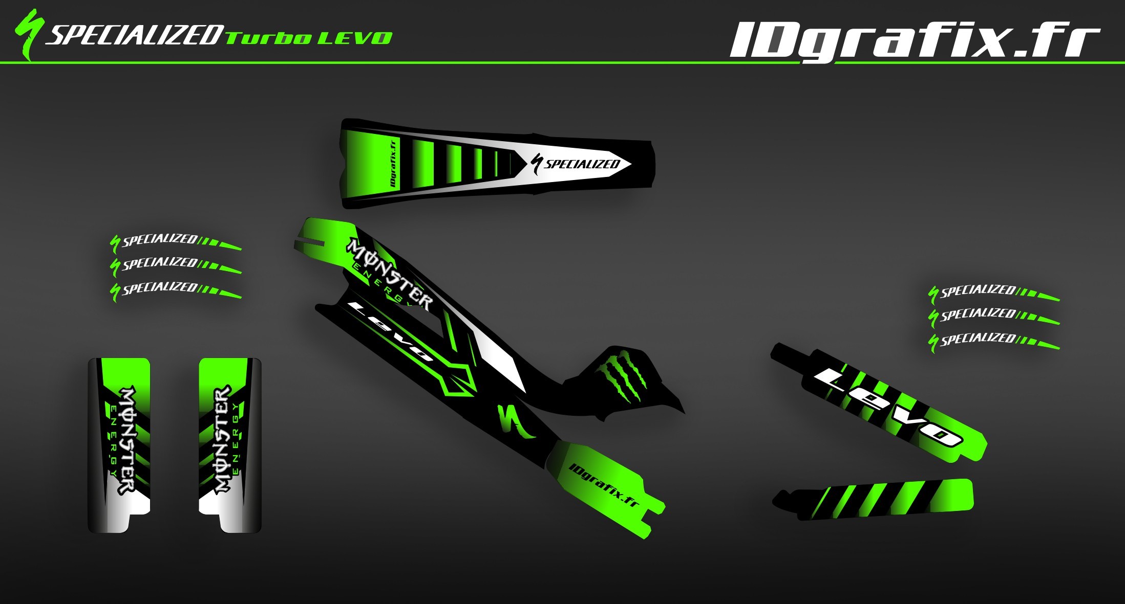 Kit déco 100% Perso Monster Edition Full (Vert ...