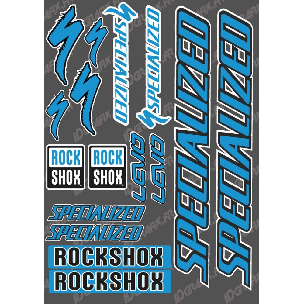 Board Sticker 21x30cm (Blue) Specialized Turbo Levo idgrafix