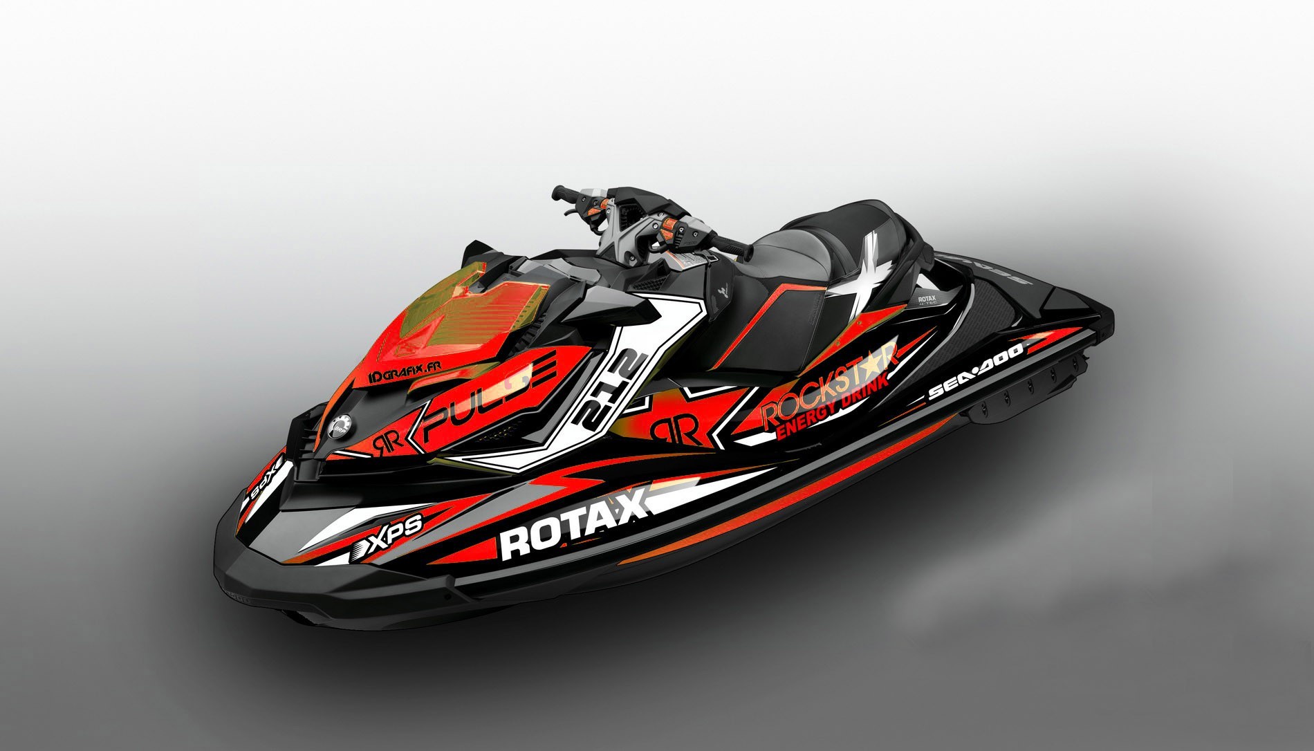 Polaris Outlaw 50 >> Kit decoration Rock Red for Seadoo RXP-X 260 / 300 Polaris Outlaw 50 >> Kit decoration Rock Red for Seadoo RXP-X 260 / 300