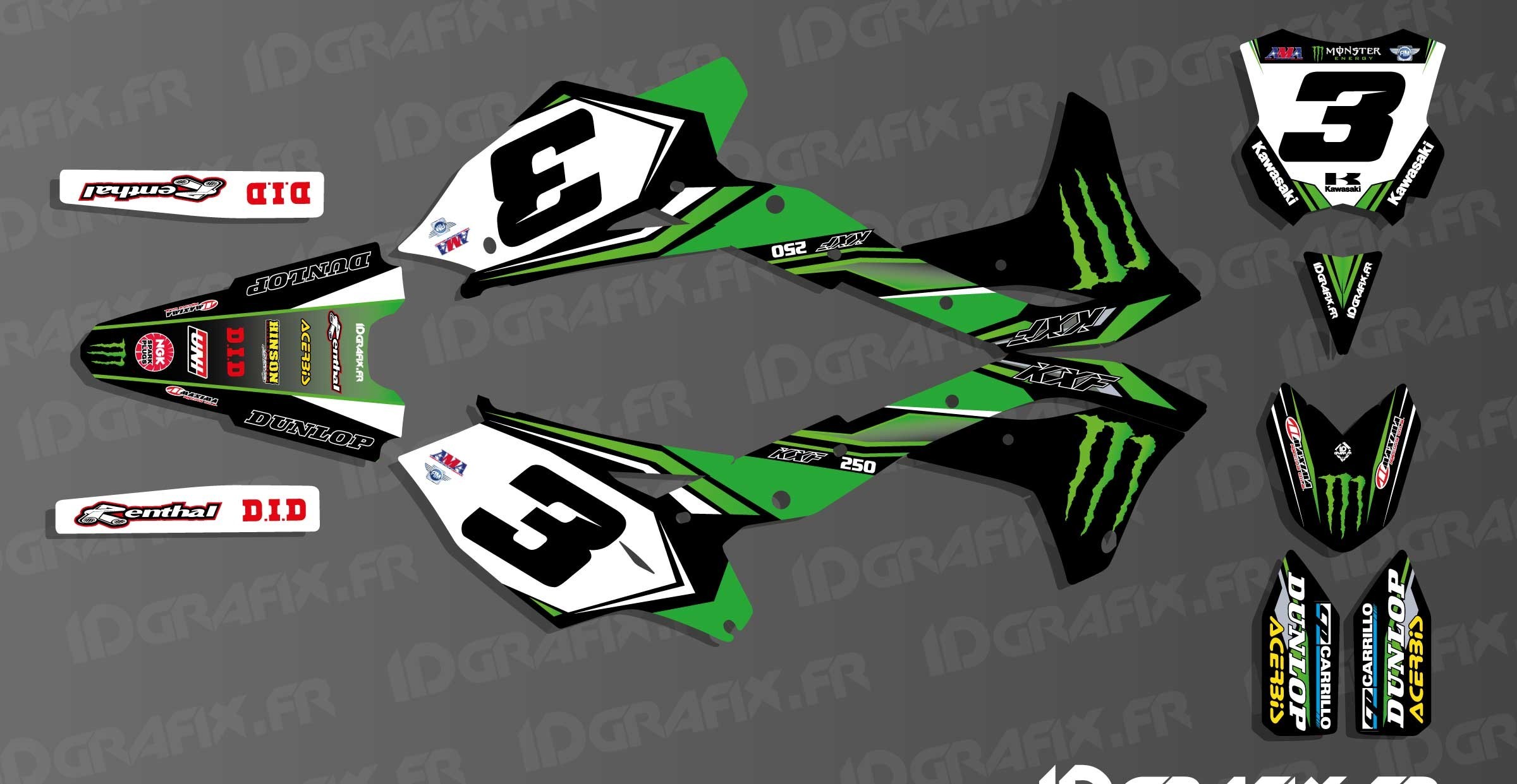 Can Am Outlander 450 >> Kit déco Eli Tomac Réplica pour Kawasaki KX/KXF - Idgrafix Can Am Outlander 450 >> Kit déco Eli Tomac Réplica pour Kawasaki KX/KXF - Idgrafix