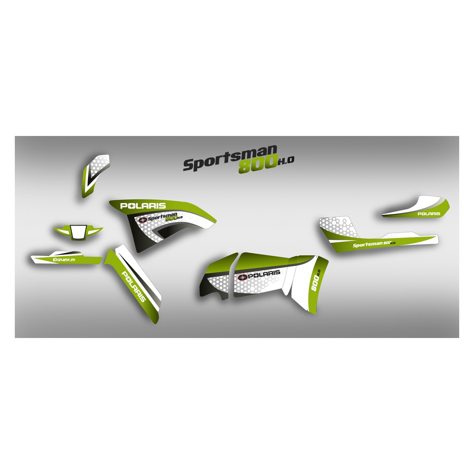 photo du kit décoration , Kit décoration Vert Limited Series , IDgrafix , Polaris 800 Sportsman