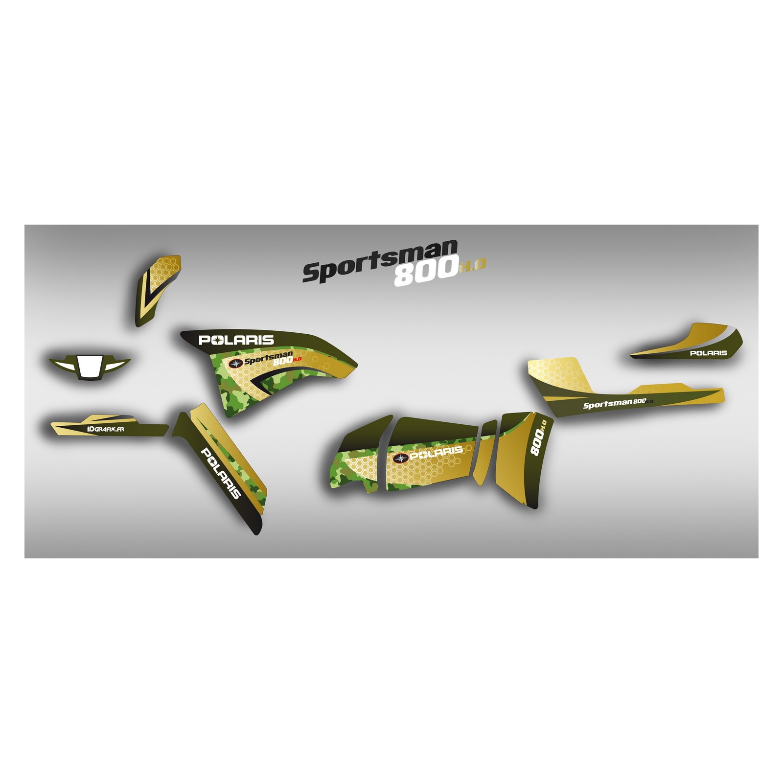 photo du kit décoration , Kit décoration CAMO Limited Series , IDgrafix , Polaris 800 Sportsman