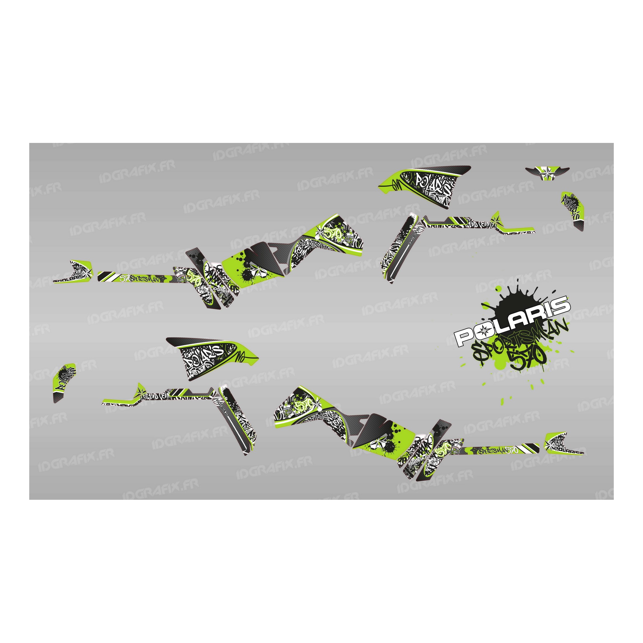 Kit décoration Tag Series (Vert) Light , IDgrafix , Polaris 570 Sportsman