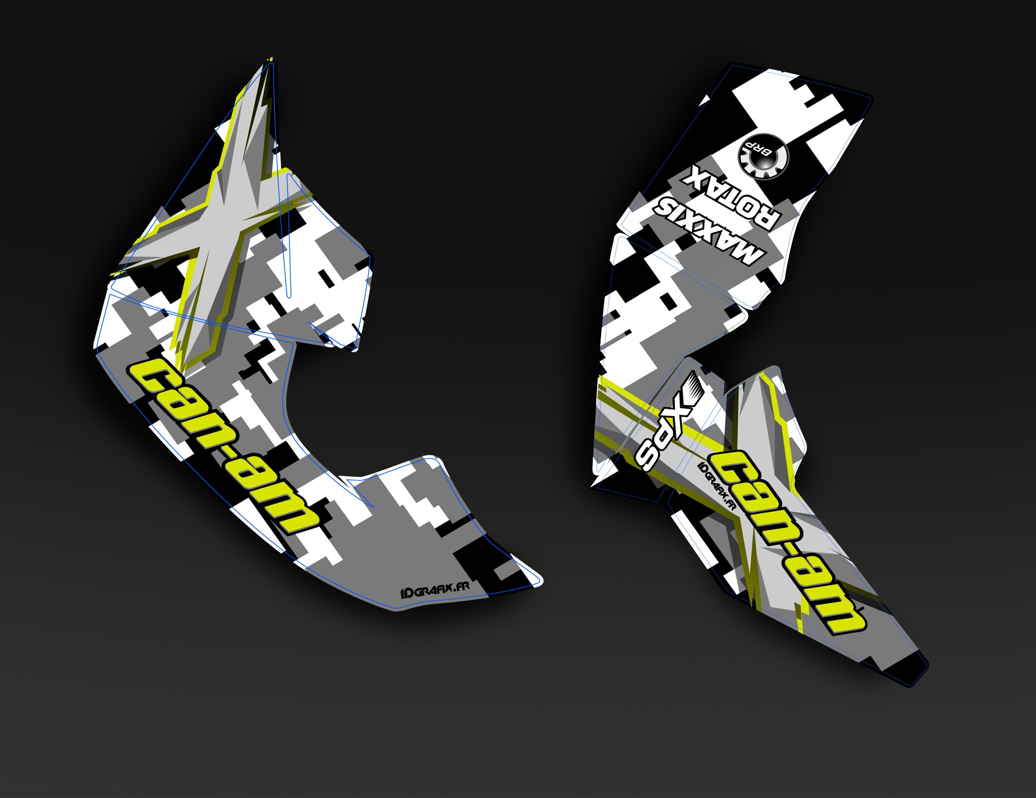 Kit décoration Camo Series Mat , IDgrafix , Can Am Renegade XXC , .