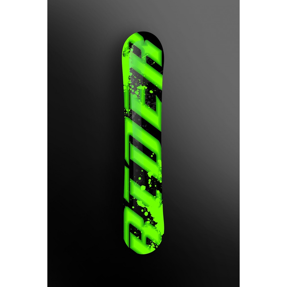Kit deco 100 Custom Rider Green SnowBoard idgrafix