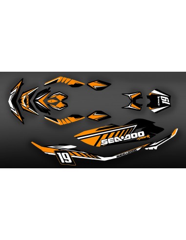 Kit décoration Full Spark Orange pour Seadoo Spark - ENZO -idgrafix