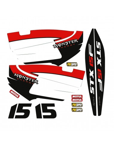 Kit décoration Partiel pour Kawasaki STX 15F Rouge