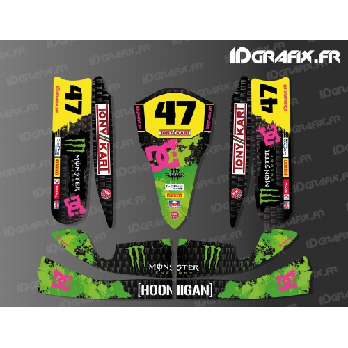 Kit-deco-100 % Custom Monster Schwarz für Kart TonyKart M4 -idgrafix