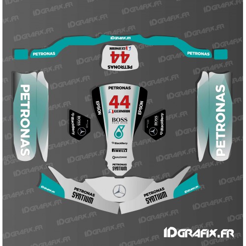 Kit deco F1 de la serie de Mercedes para el Karting de SodiKart (PC + Tanque) -idgrafix