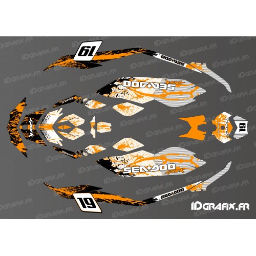 Kit dekor Full Spark Splash Orange für Seadoo Spark