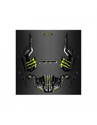 Kit decoration 100% Custom Monster Green /Carbon - IDgrafix - Polaris RZR 1000 S/XP