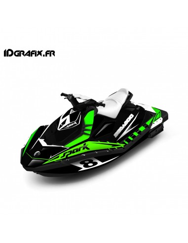 Kit décoration Full Spark Limited Vert pour Seadoo Spark -idgrafix