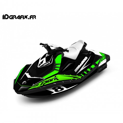 Kit dekor Full Spark Limited Grün für Seadoo Spark