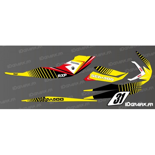Kit de decoración de la Carrera De 2016 (Blanco) para la Seadoo RXP-X 260 / 300 -idgrafix