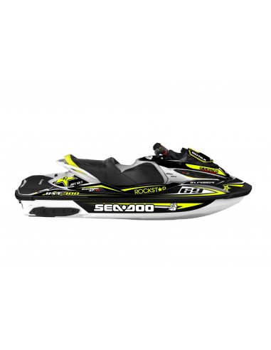 Kit décoration Rockstar Jaune pour Seadoo RXT 260 / 300 (coque S3)