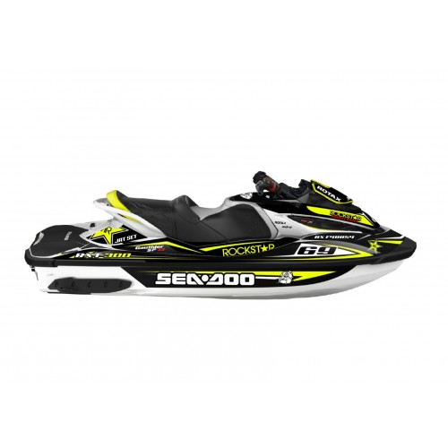 Kit décoration Rockstar Jaune pour Seadoo RXT 260 / 300 (coque S3)-idgrafix