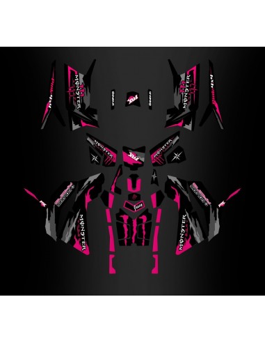 Kit dekor Monster Pink Edition (Full) - IDgrafix - Polaris Scrambler 850/1000