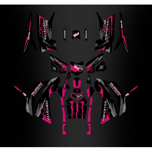 Kit dekor Monster Pink Edition (Full) - IDgrafix - Polaris Scrambler 850/1000 -idgrafix