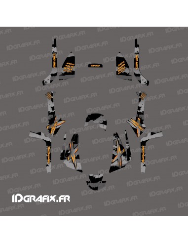 Kit décoration Light Snatch (Gris-Orange) - IDgrafix - Can Am 1000 Outlander G2