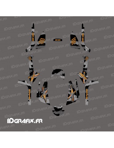 Kit decorazione Light Snatch (Grigio-Arancio) - IDgrafix - Can Am 1000 Outlander G2