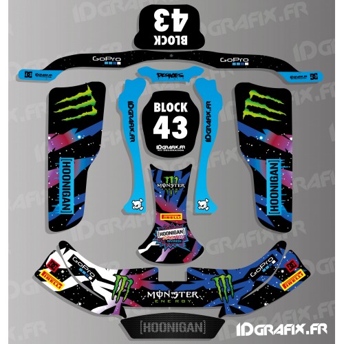 Kit deco 100% Personalitzat Bloc Hoonigan sèrie per a Kart KG EVO -idgrafix