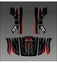 Kit deco 100% Monster Red Edition - Idgrafix - Kymco UXV 500-700
