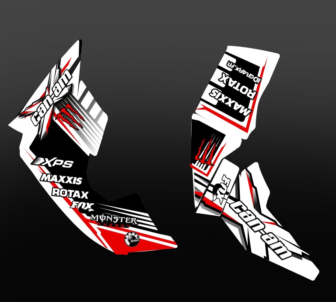 CAN-AM CAN AM RENEGADE 500 800R 800X 800 X R 1000 GRAPHICS KIT DECALS DECO ATV 