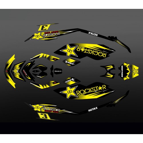 Kit dekor 100% Eigene Rockstar-Edition - Seadoo Spark
