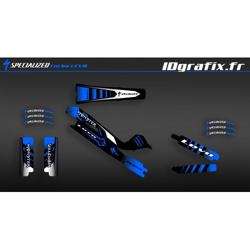 Kit deco 100% Custom Monster Edition Full (Blue) - Specialized Turbo Levo - IDgrafix