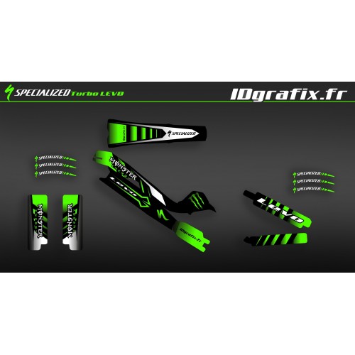 Kit deco 100% Custom Monster Edition Full (Green) - Specialized Turbo Levo - IDgrafix