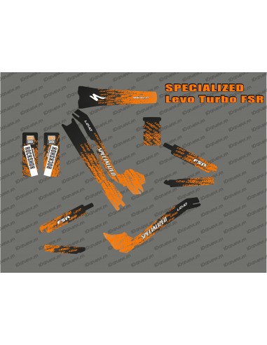 Kit déco LEVO Edition Full (Orange) - Specialized Turbo Levo-idgrafix