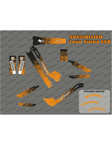 Kit déco LEVO Edition Full (Orange) - Specialized Turbo Levo Hard -idgrafix