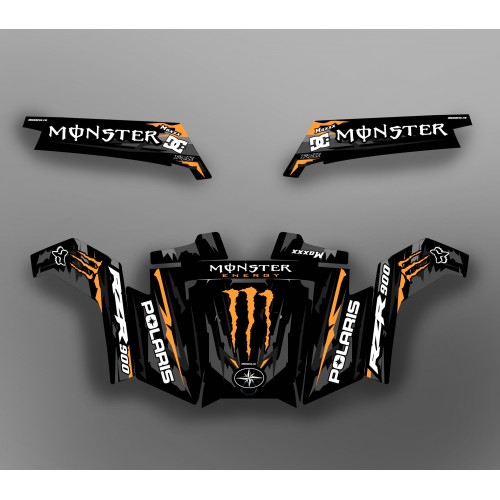 Kit décoration Monster Race Edition (Orange) - IDgrafix - Polaris RZR 900 XP