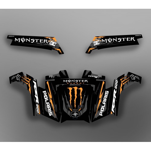 Kit de décoration Carrera de Monster Edition (Naranja) - IDgrafix - Polaris RZR 900 XP