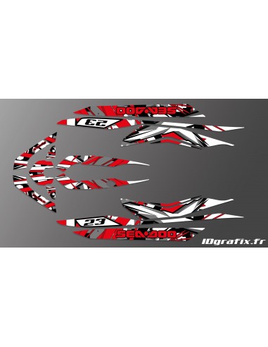 Kit décoration X Team Red pour Seadoo RXT 260 / 300 (coque S3)