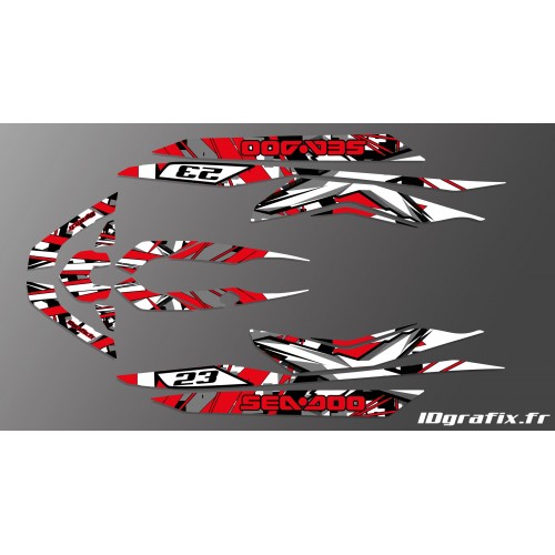 Kit decoration X Team Red for Seadoo RXT 260 / 300 (S3 hull) - IDgrafix