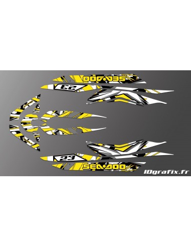 Kit de decoración de X Equipo Amarillo para Seadoo RXT 260 / 300 (S3 casco)