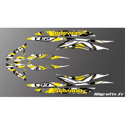 Kit decoration X Team Yellow for Seadoo RXT 260 / 300 (S3 hull) - IDgrafix