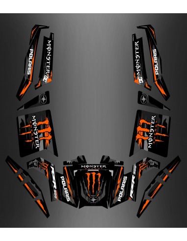 Kit dekor 100% - Def-Monster-Orange Edition - IDgrafix - Polaris RZR 900 XP