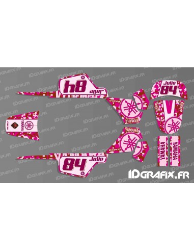 Kit de decoración Digital Rosa Completo IDgrafix - Yamaha 50 Piwi