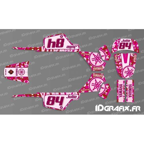 Kit de decoración Digital Rosa Completo IDgrafix - Yamaha 50 Piwi -idgrafix