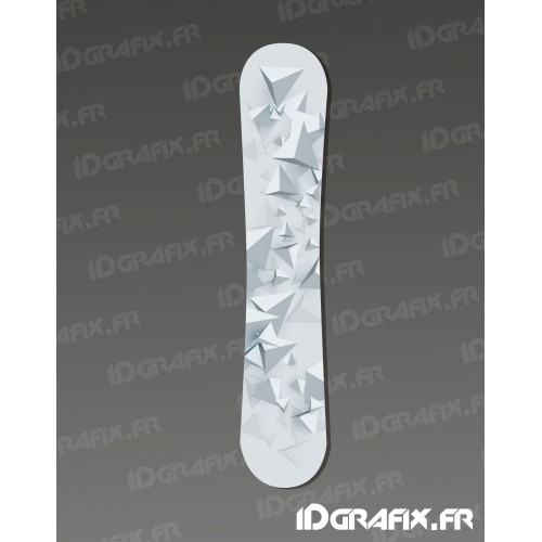 Kit-deco-100 % Custom ICE Weiß SnowBoard -idgrafix