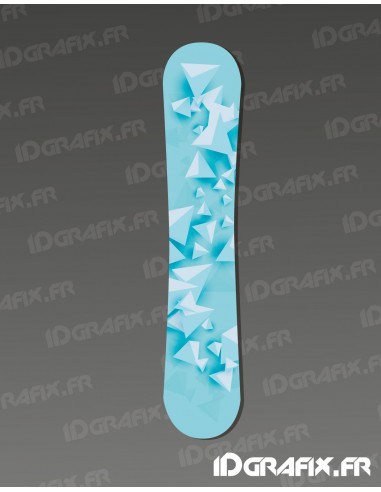 Kit-deco-100 % Custom ICE Blau SnowBoard