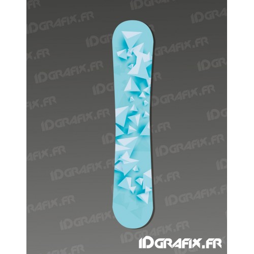 Kit-deco-100 % Custom ICE Blau SnowBoard -idgrafix