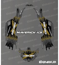 Kit dekor Cracked Series Gold - Idgrafix - Can Am Maverick X3