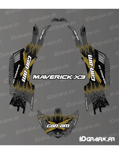 Kit décoration Cracked Series Gold - Idgrafix - Can Am Maverick X3