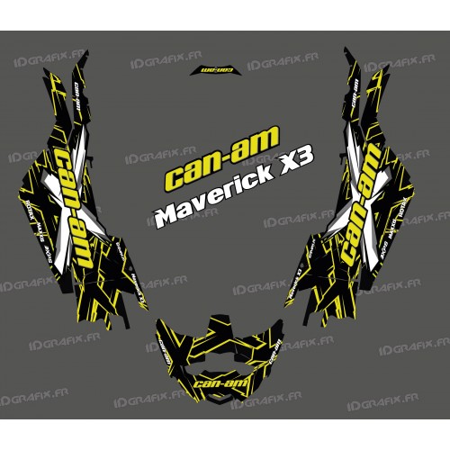 Kit de decoración de XTeam de la Serie de color Amarillo - Idgrafix - Can Am Maverick X3 -idgrafix
