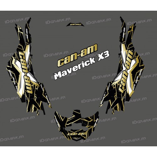 Kit de decoración de XTeam de la Serie de Oro - Idgrafix - Can Am Maverick X3 -idgrafix