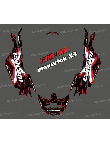 Kit de decoración de XTeam de la Serie Roja - Idgrafix - Can Am Maverick X3