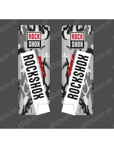 Pegatinas De Protección De La Horquilla RockShox Camo (Rojo) - Specialized Turbo Levo